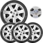 4X Calota Peugeot 206 207 208 Aro 14 Emblema 867Cb