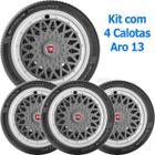 4x Calota Sport FIAT MILLE PALIO SIENA Aro 13 Grafite 600ptg