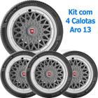 4X Calota Sport Fiat Mille Palio Siena Aro 13 Grafite 600Ptg