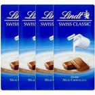 4X Chocolate Lindt Classic Ao Leite 100G