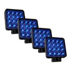 4X Farol De Milha 16 Led Lente Azul 48W Trator Pulverizador - fx automotive