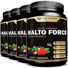 4X Malto Force Maltodextrina Com Vitamina C 1Kg Hf Suplements