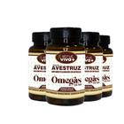 4x oleo de avestruz 60caps 1.000mg strut omega 3 6 7 9 - Genuinamente Strut