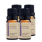 4x Óleo Essencial de Lavanda 10ml Via Aroma