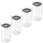 4X Porta Temperos Pote 340Ml Organizador Ou Block Hermético