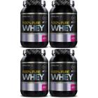 4x Probiótica 100% Pure Whey Nova Fórmula Pote 900G Morango