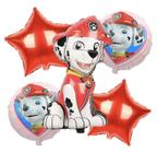 5 balão metalizado patrulha canina vermelho /Bexiga decorativa festa patrulha canina