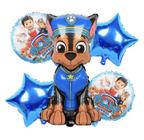5 balão patrulha canina Azul/Bexiga decorativa festa patrulha canina