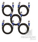 5 Cabo Microfone Dmx Xlr Balanceado Xlr Canon M X F 10 Metros