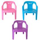 5 Cadeira Mini Poltrona Infantil Rosa E Azul De Plástico