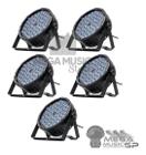 5 Canhão Refletor RGB Triled 3w Sound Auto DMX