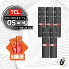 5 Controles Remoto Para TV LCD TCL Smart 4K Android + Pilhas