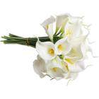 5 Flor Copos De Leite Silicone Artificiais 35cm Branco Casa - La Caza Store
