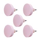 5 Ganchos bola pendurador cabide rosa bebê boho rosê nude - Souvenir Decor