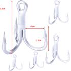 5 Garateias 4x Reforçada Resistente Numero 1/0 Aço Carbono para Pesca e Iscas Artificias