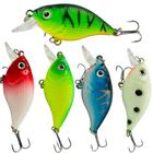 5 Iscas Artificiais Para Rios Lagos Crankbait 6cm 6,7g Estojo Tucunaré Bass