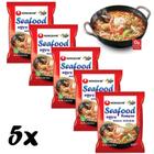 5 Lamen Coreano Seafood Sabor Picante E Frutos Do Mar 100G - NONGSHIM