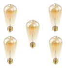 5 Lampada Filamento Led Industrial Ambar 4w Vintage Ali48