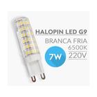 5 Lâmpadas LED Bipino G9 Halopin 7W 220V Luz Branca Fria/6500K