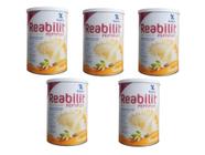 5 latas - Reabilit Peptiflex 400g cada - Baunilha - Nuteral