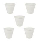 5 Mini vaso cachepot metal decorativo e vasinho festas creme - Rio Tijucas