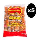 5 Pacotes Chup Doce de Leite Rossetto 750g