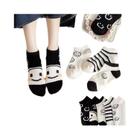 5 Pares de Meias de Pelúcia de Urso para Mulheres - Meias Curtas e Confortáveis
