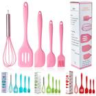 5 pcs antiaderente silicone creme espátula jar concha resistente ao calor colher de cozinha bolo de turner utensílios de