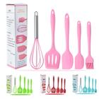 5 Pcs Utensílios De Cozinha Conjunto Panelas De Silicone Antiaderente Conjunto De Utensílios De Espátula Resistentes Ao