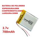 5 Pecas Bateria 3,7 700 Mah Gps Mp4 Gravador Digital Etc