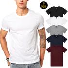 5 Peças Camiseta Básica Cores Masculina 100%