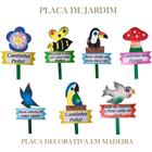 5 Placas com Frases Casa e Jardim Decorativas em Madeira - Garder