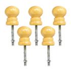 5 puxador madeira redondo gaveta porta móveis 1 furo pequeno