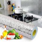 5 Rolos Papel Adesivo Aluminio Lavável Cozinha Impermeável
