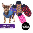 5 Roupa Pinscher Pet Cachorro Gato Roupinha Pequeno Porte