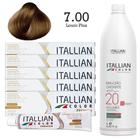 5 Un Coloração 7.00 Louro Plus + Oxi 20 1l Itallian Color