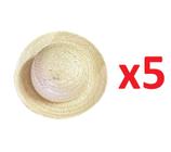 5 un Mini Chapéu Palha Decoração Festa Junina 25,5cm