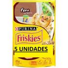 5 UN Ração Úmida para Gatos Adultos Sachê Friskies Peru ao Molho