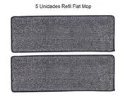 5 Unid. Refil Rodo Flat Mop Almofada Microfibra Esfregão