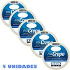 5 Unidades de Fita Crepe 18mmx50m Pacote com Branca Tekbond