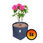 5 Vasos De Plantas De Feltro 11 Litros - King Pot