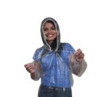 50 Capas de Chuva c/ Cordinha Descartável Transparente