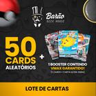 50 Cards Pokémon ORIGINAIS Aleatórios (sem repetir) + Pacotinho de 5 cartas + 1 Pokémon VMAX OU VSTAR (SORTIDO)