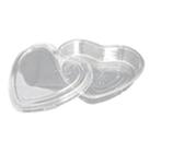 50 Embalagem Coração Plástico Transparente Coração G620