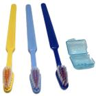 50 Escova dental infantil macia com protetor de cerdas