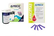 50 Fitas Tiras Reagentes G-tech VITA Glicemia +100 Lancetas