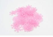 50 Flocos Neve Rosa 3 cm Fluorescente / Neon Brilha No Escuro