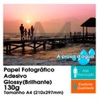 50 Folhas A4 Papel Foto Adesivo Prova Dágua Glossy Brilhante 130g