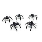 50 Mini aranhas pretas de plástico
