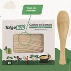 50 Mini Colher Madeira Bambu 14cm Biodegradável Petiscos